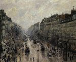 Писсарро Бульвар Монмартр в туманное утро 1897г